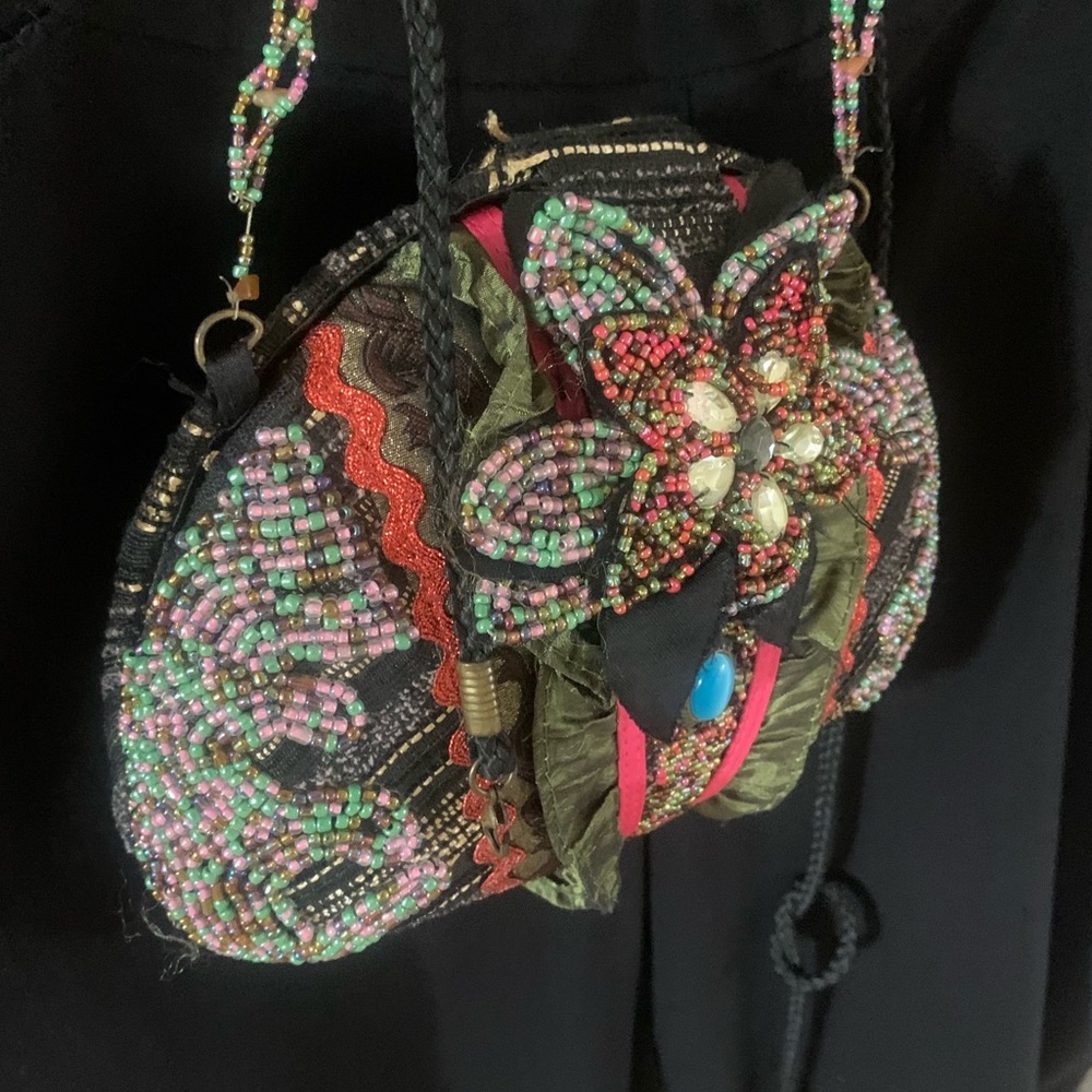Host Pick!! Pritzi ~ Beaded Hard Case Evening Bag Vintage - Picture 3 of 12